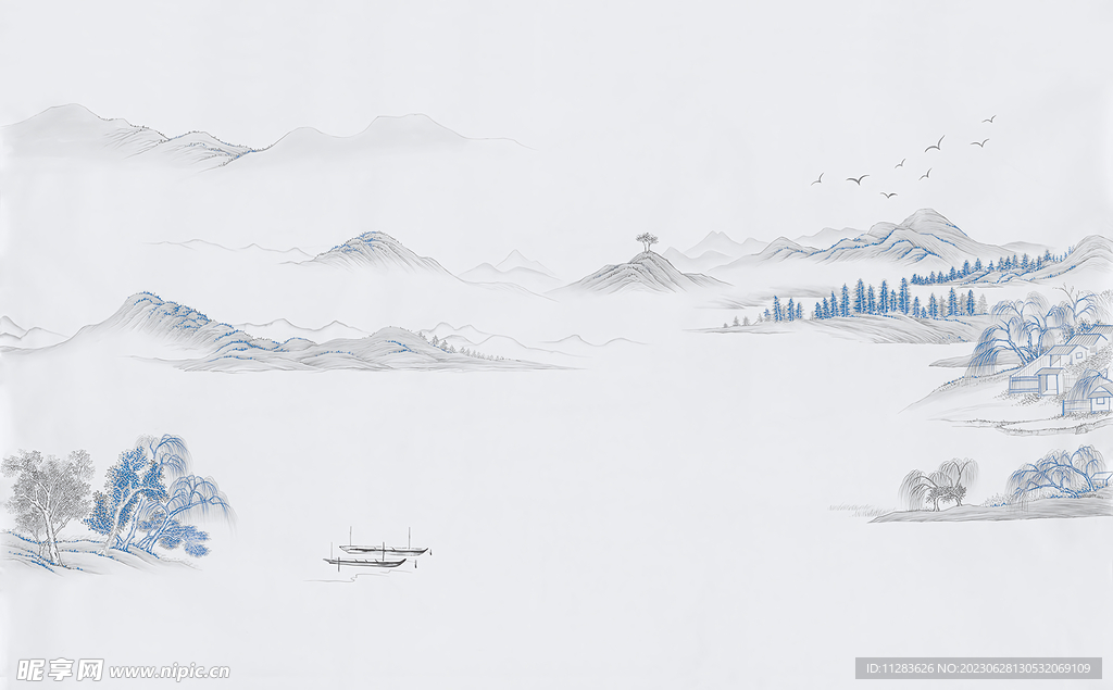 山水背景