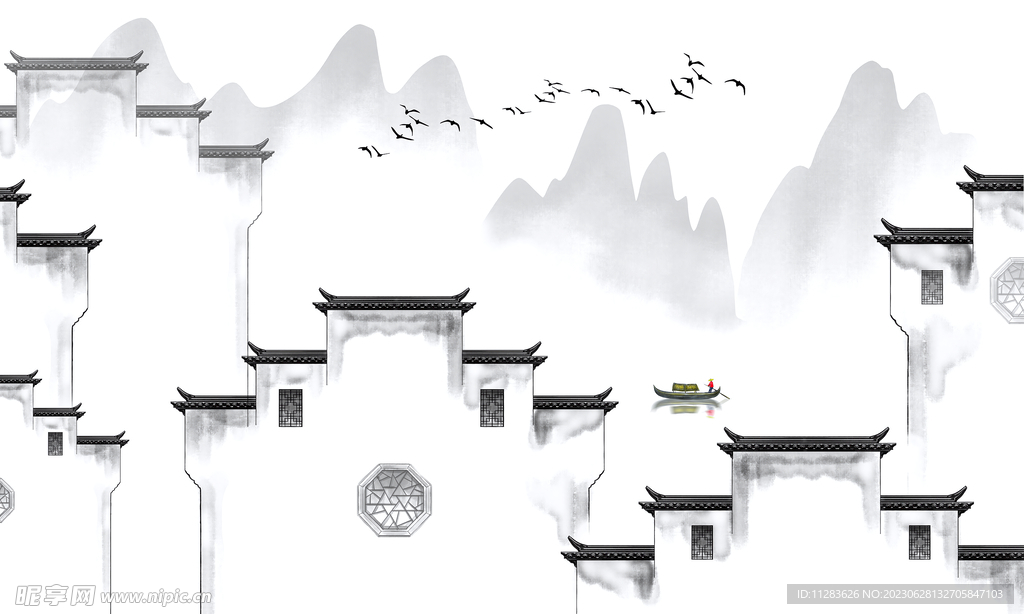 水墨建筑