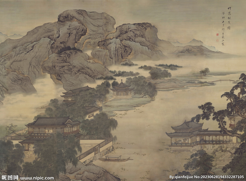 水墨山水画