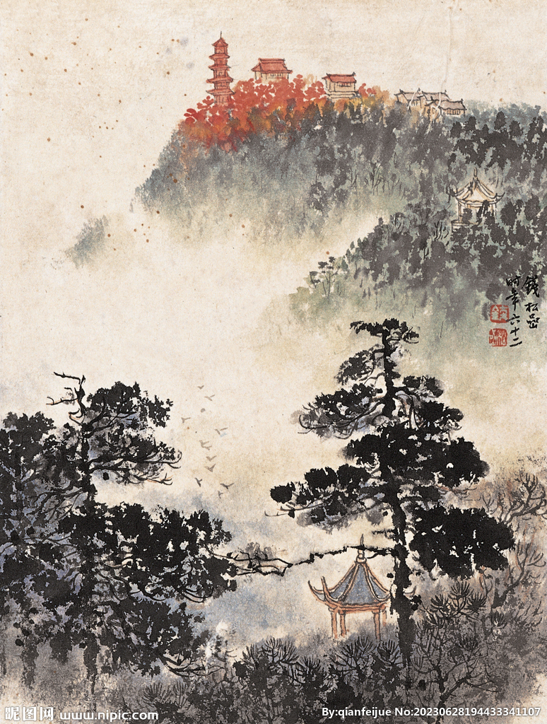 水墨山水画