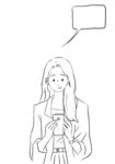 手绘玩手机的女生