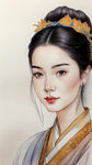甜美风女孩
中国风
东方面孔
精致的发饰