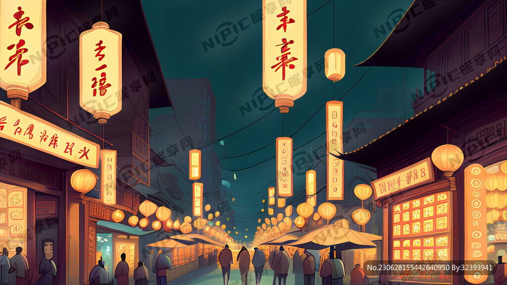 长安夜市街道