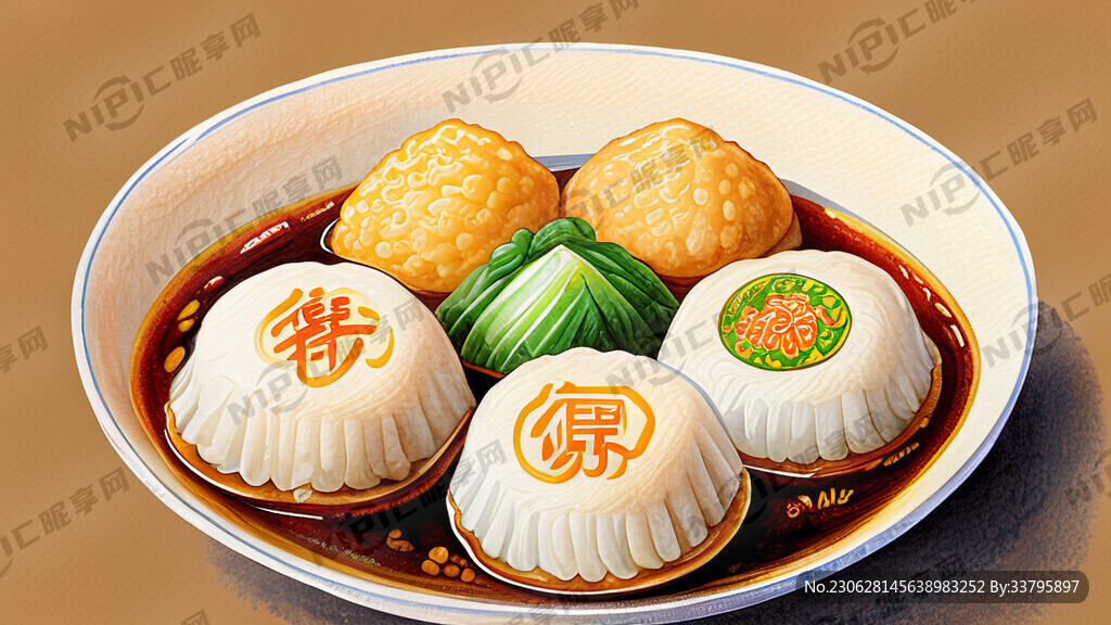 广东潮汕风味小吃手绘海报