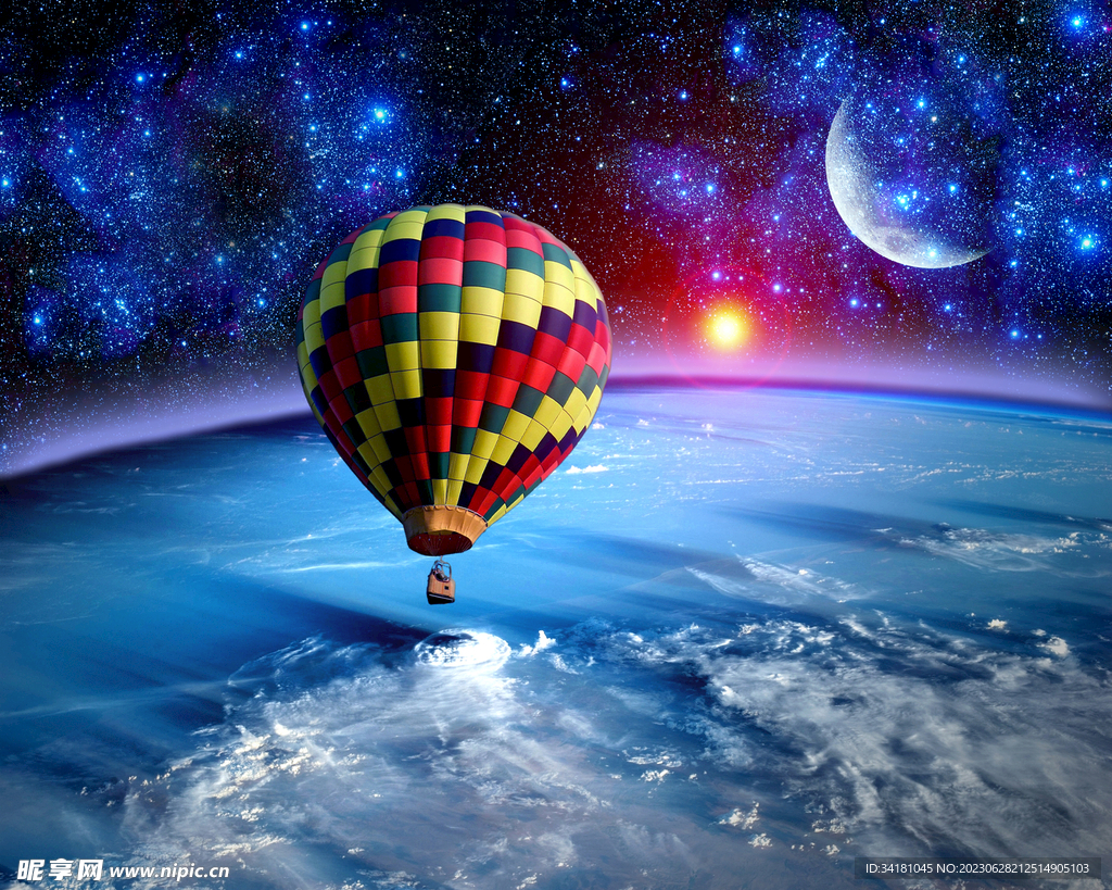 热气球星空