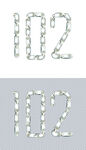 102周年文字阿拉伯数字艺术字