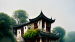 中国风的照片，江南古建筑，要有绿色植物，要有江南的美感，图片最好接近于真实，和照片一样最好