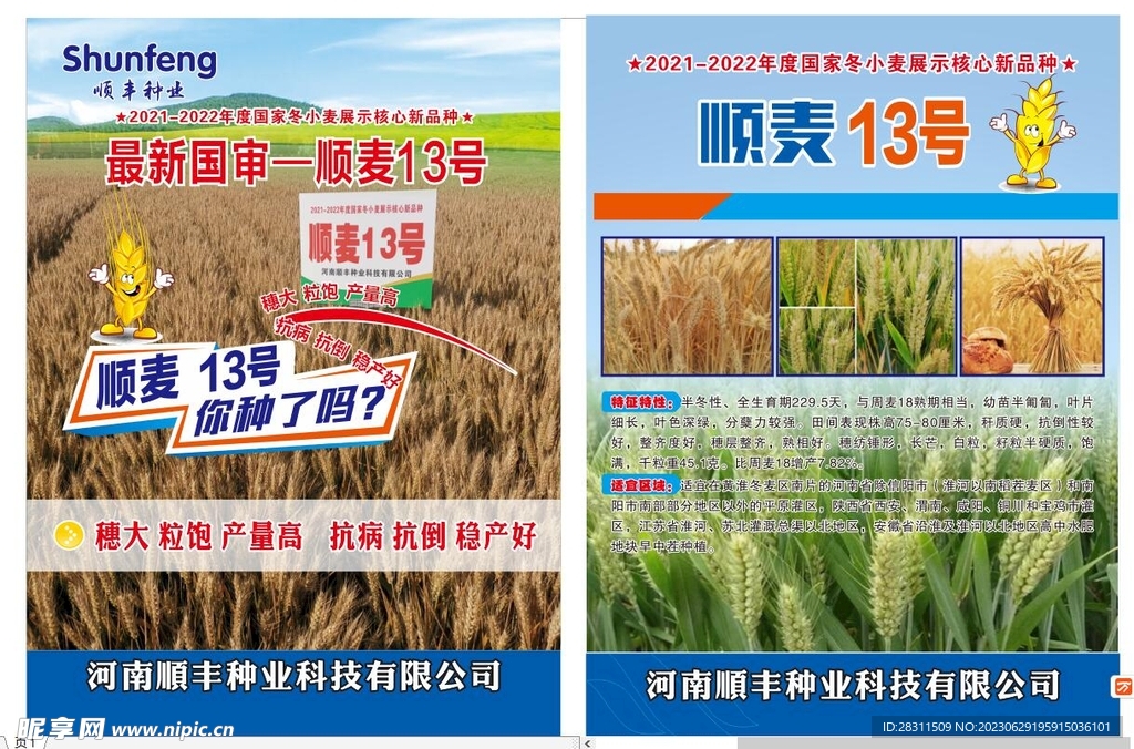 农资 顺麦 宣传单