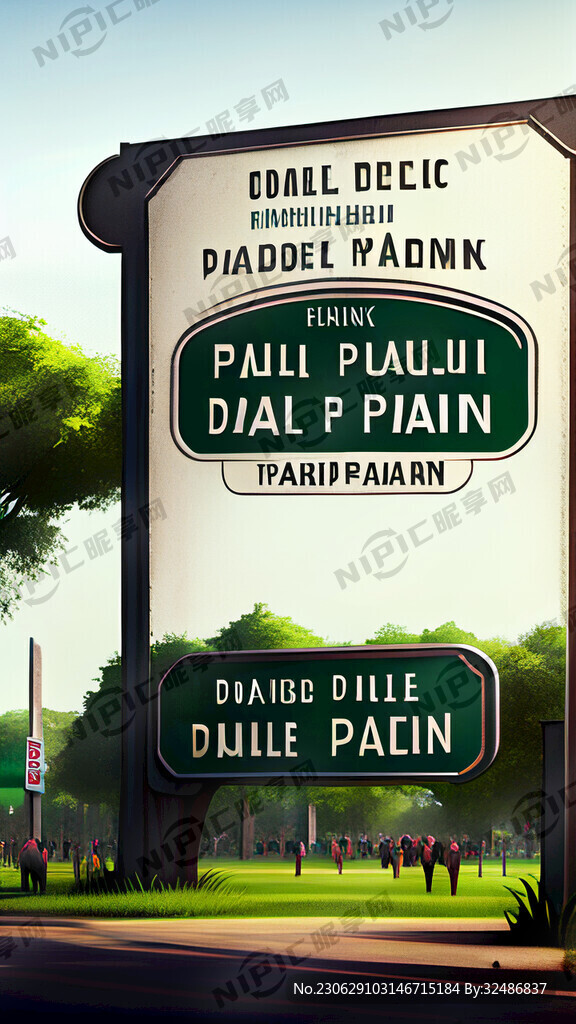 利民园公园标识牌