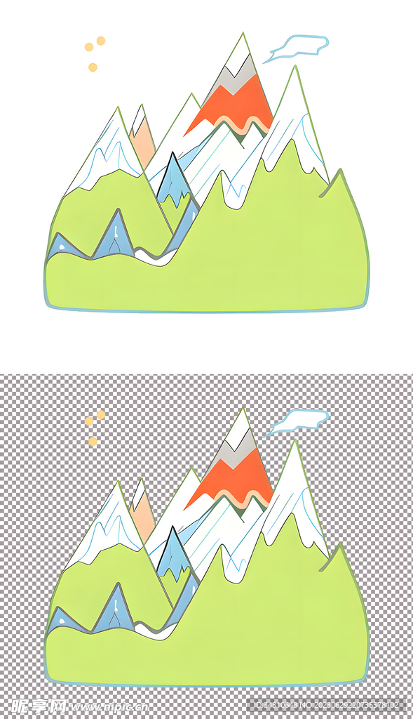 高山山峰群山大山脉高耸入云 