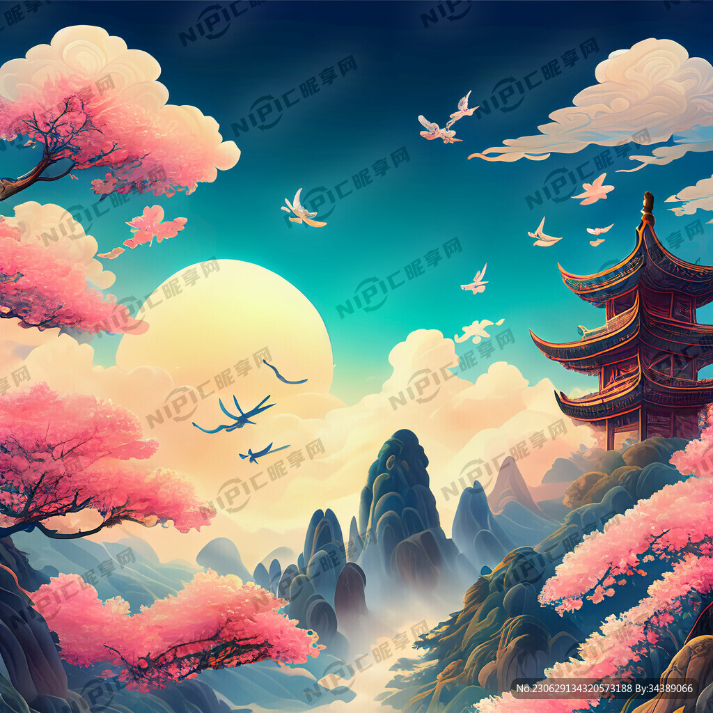 游戏梦幻唯美新中式风景 超高清