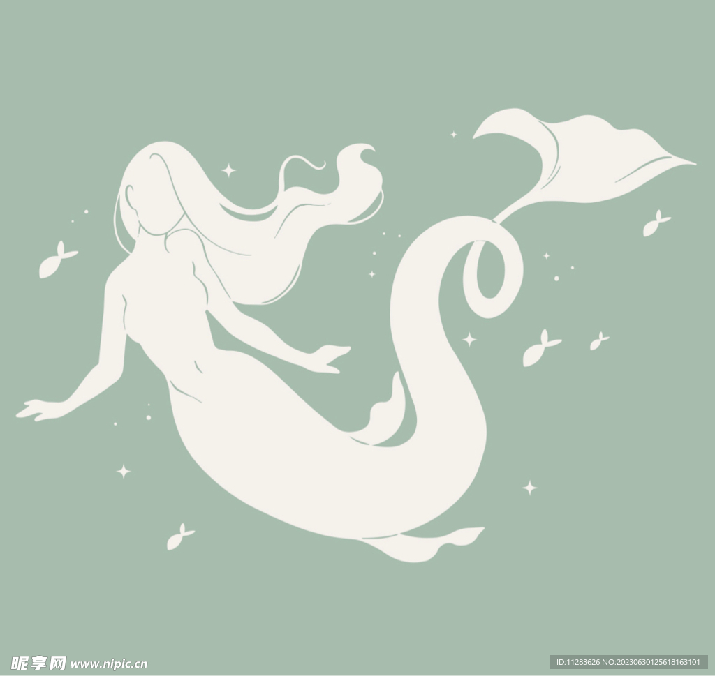 美人鱼插画