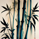 竹子，中国风，中国画