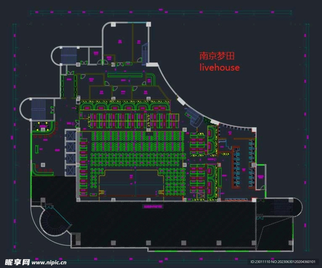 LIVEHOUSE 酒吧平面图