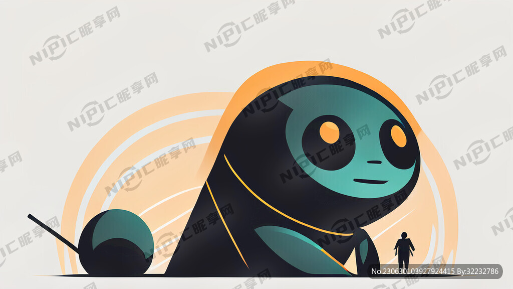吉祥物 科技设计线条 简约简洁