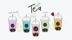 卡通奶茶