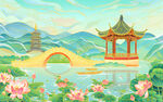 国潮山水画