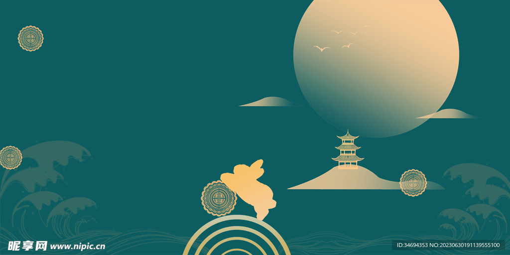 中国风中秋背景