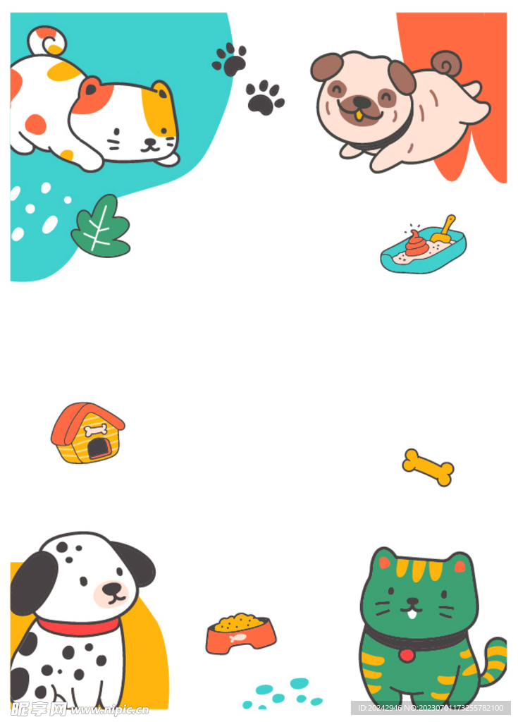 小动物边框