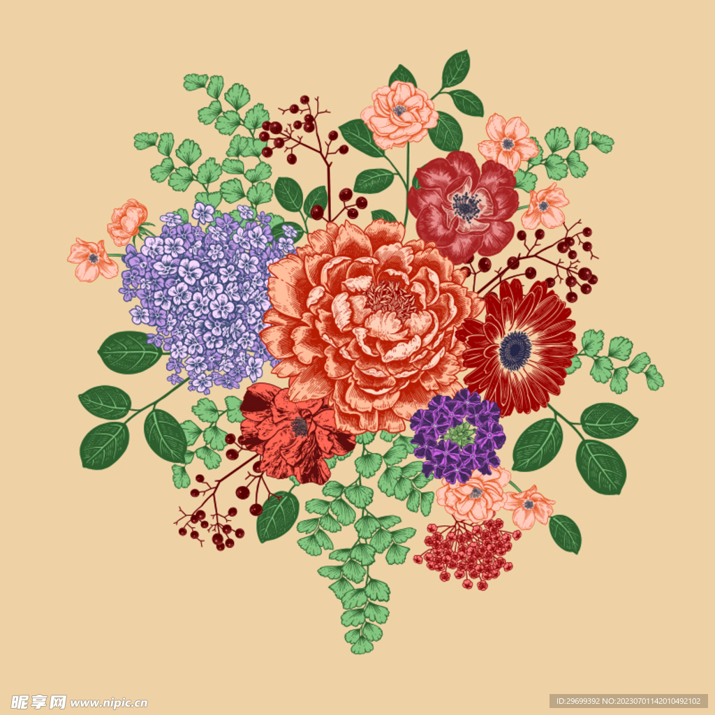 手绘花卉