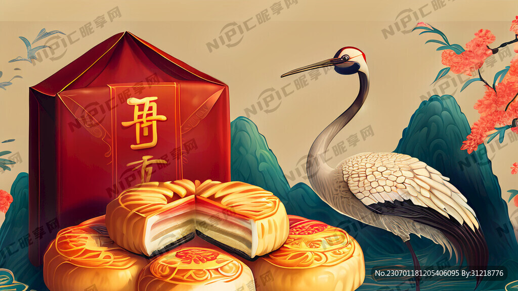 新中式财神 画质清晰 糕点环绕