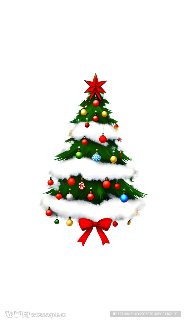 免抠圣诞节圣诞树装饰小树