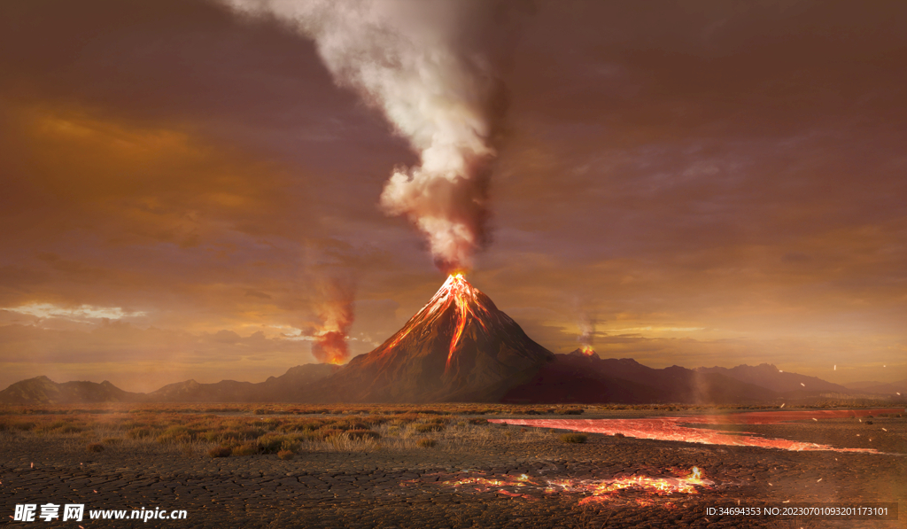 火山喷发 