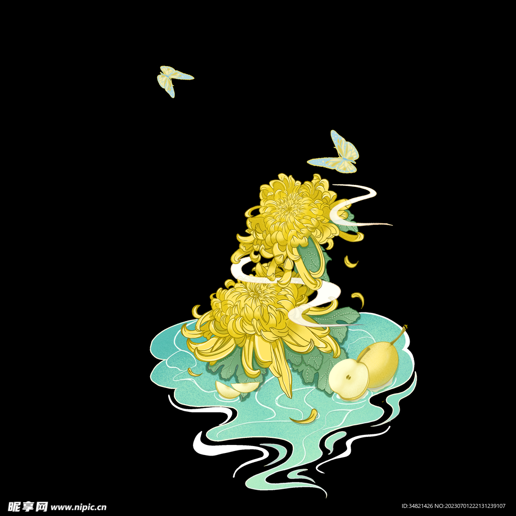 菊花雪梨