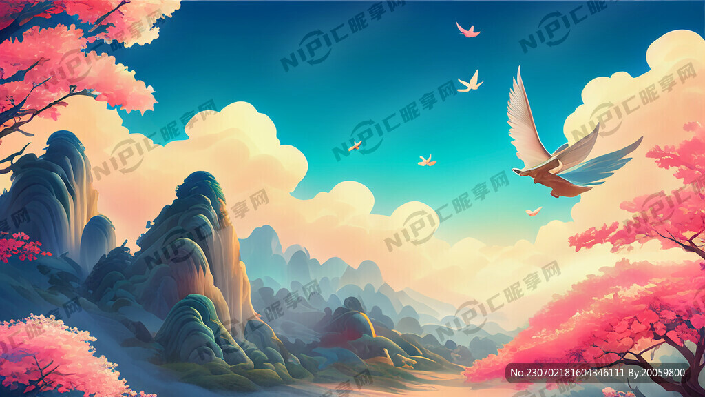 游戏梦幻唯美新中式风景 超高清