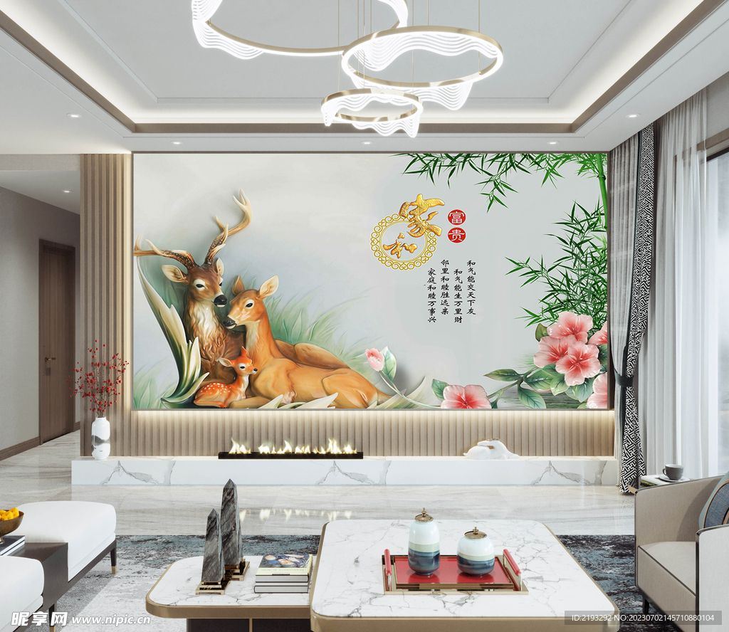 风景电视背景墙