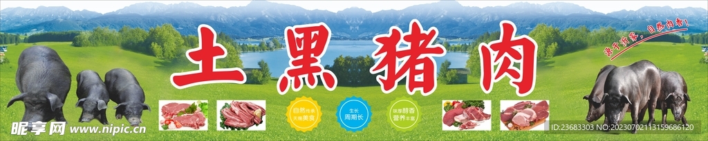 黑猪肉美食海报