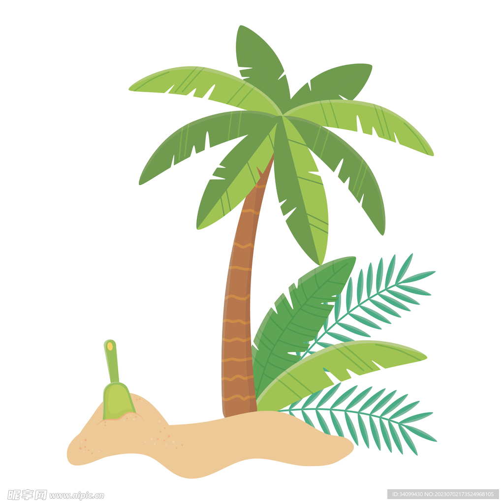 卡通椰子树图片-图行天下素材网