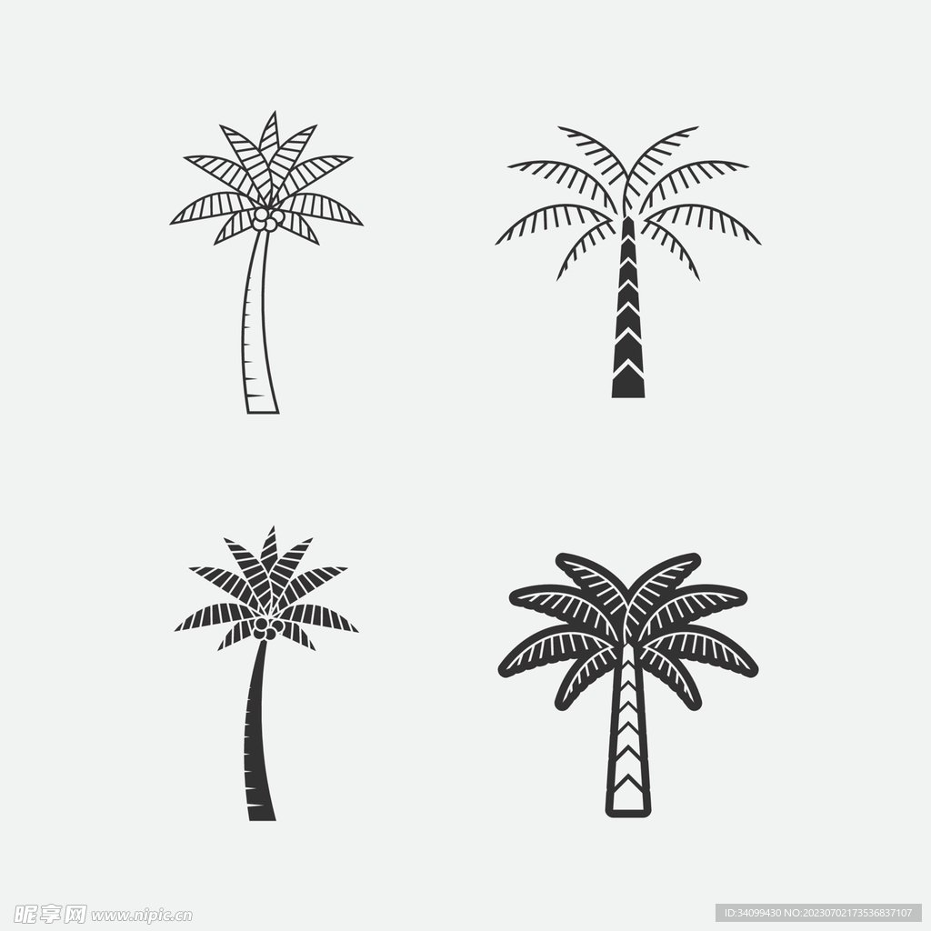 _风景椰子树纹身图案大全 - 纹身大咖