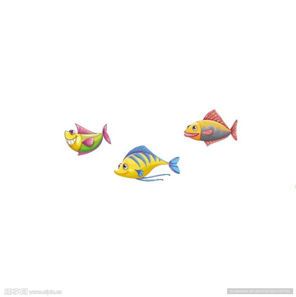 海洋卡通鱼类