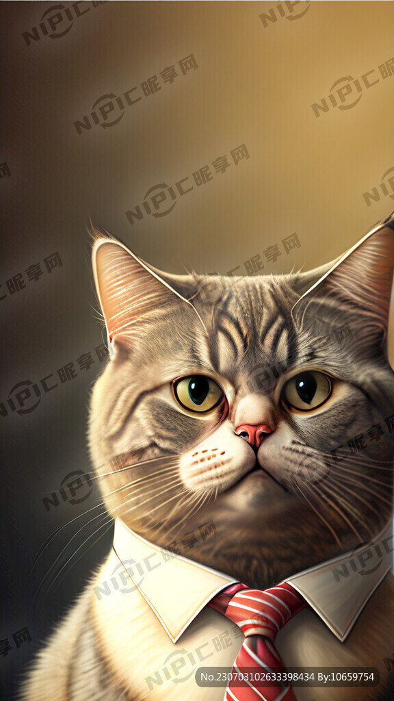 猫 啤酒 领带