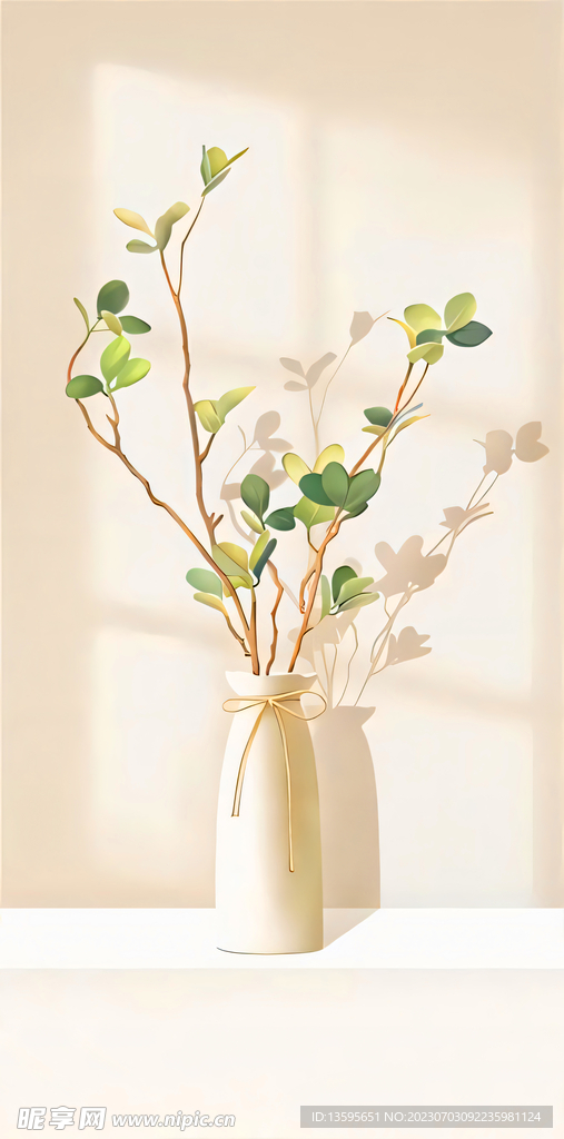 玄关绿植装饰画