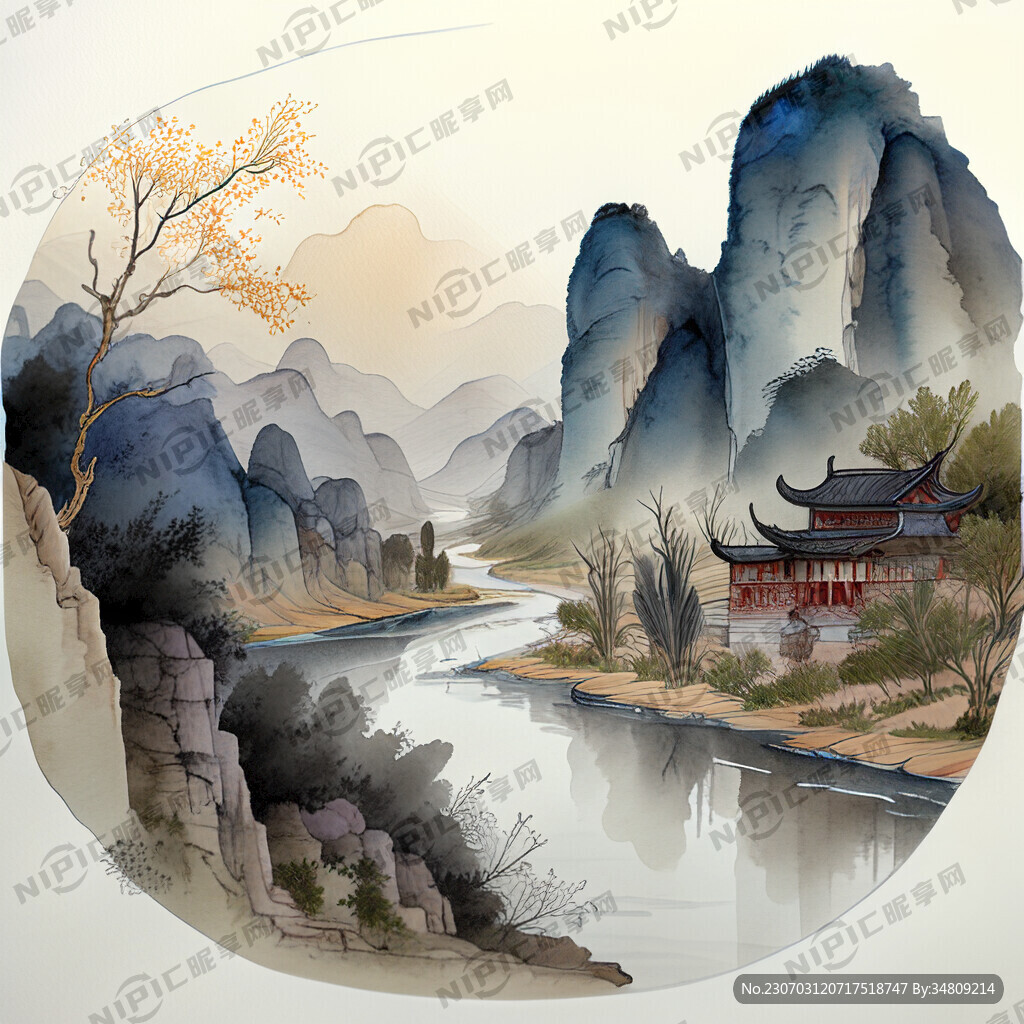 国潮串串插画素材