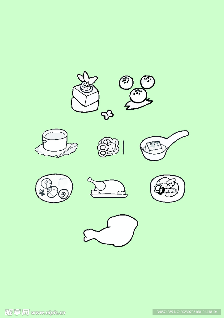 简笔画食物