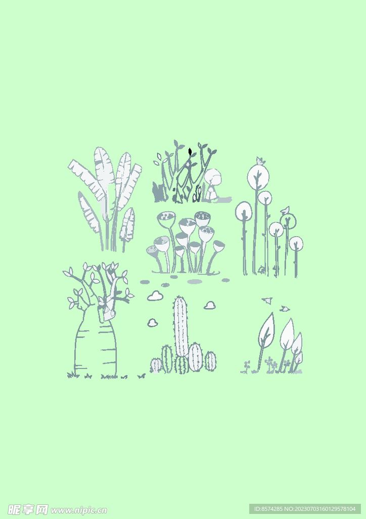 简笔画植物