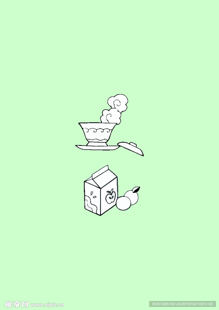 简笔画饮品