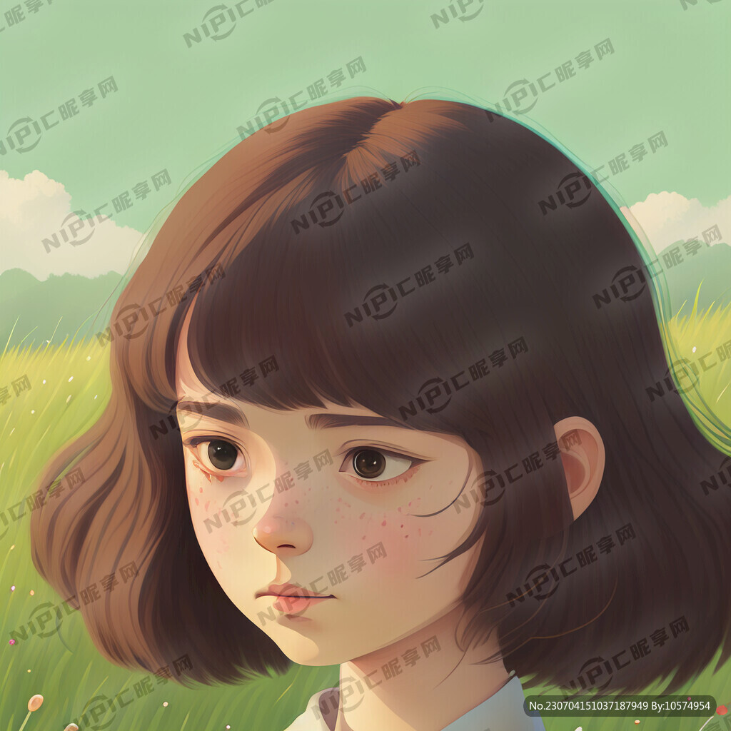 插画类型头像 草地 宫崎骏类型