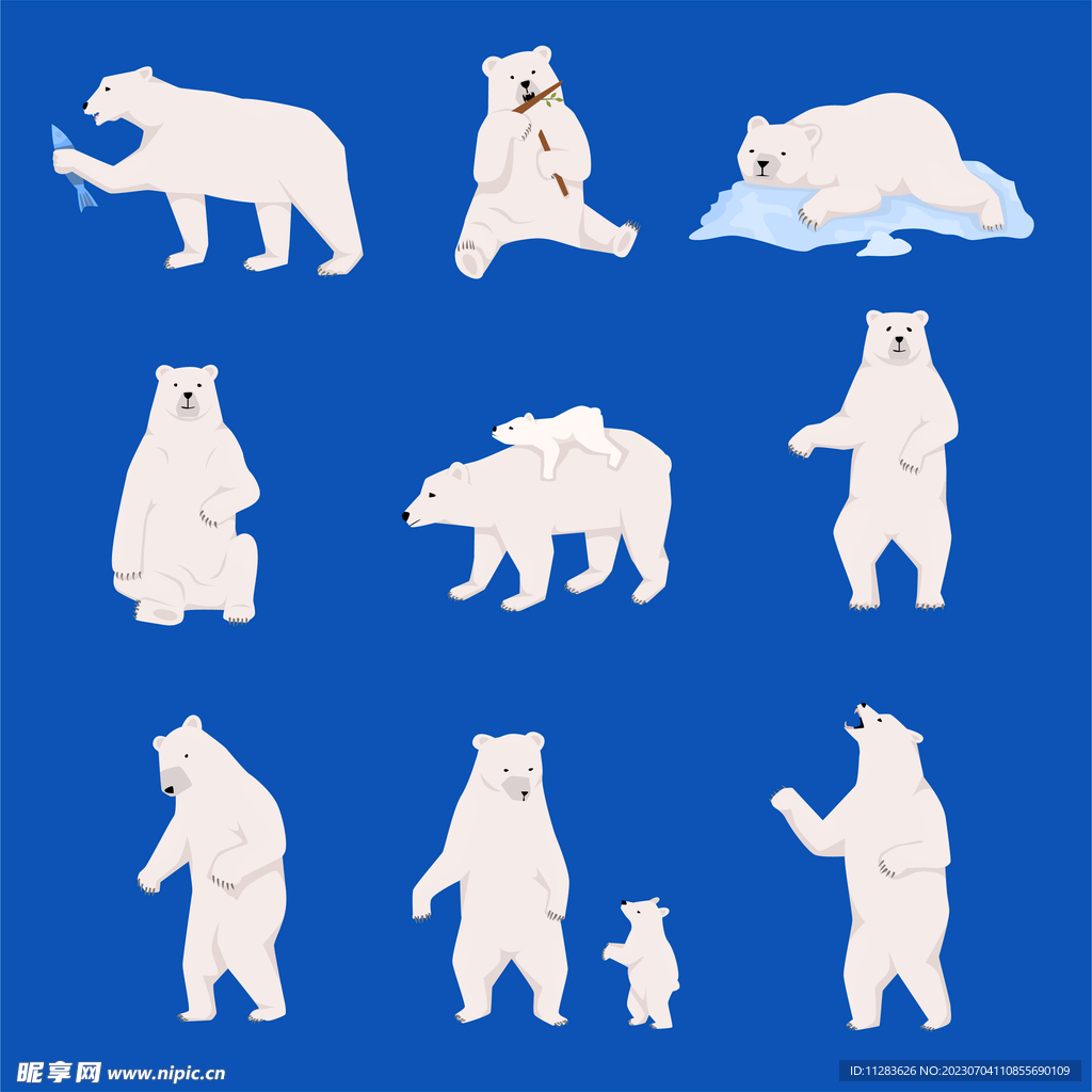 北极熊插画