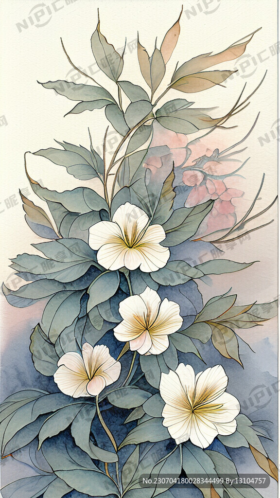 精美国风插画图案