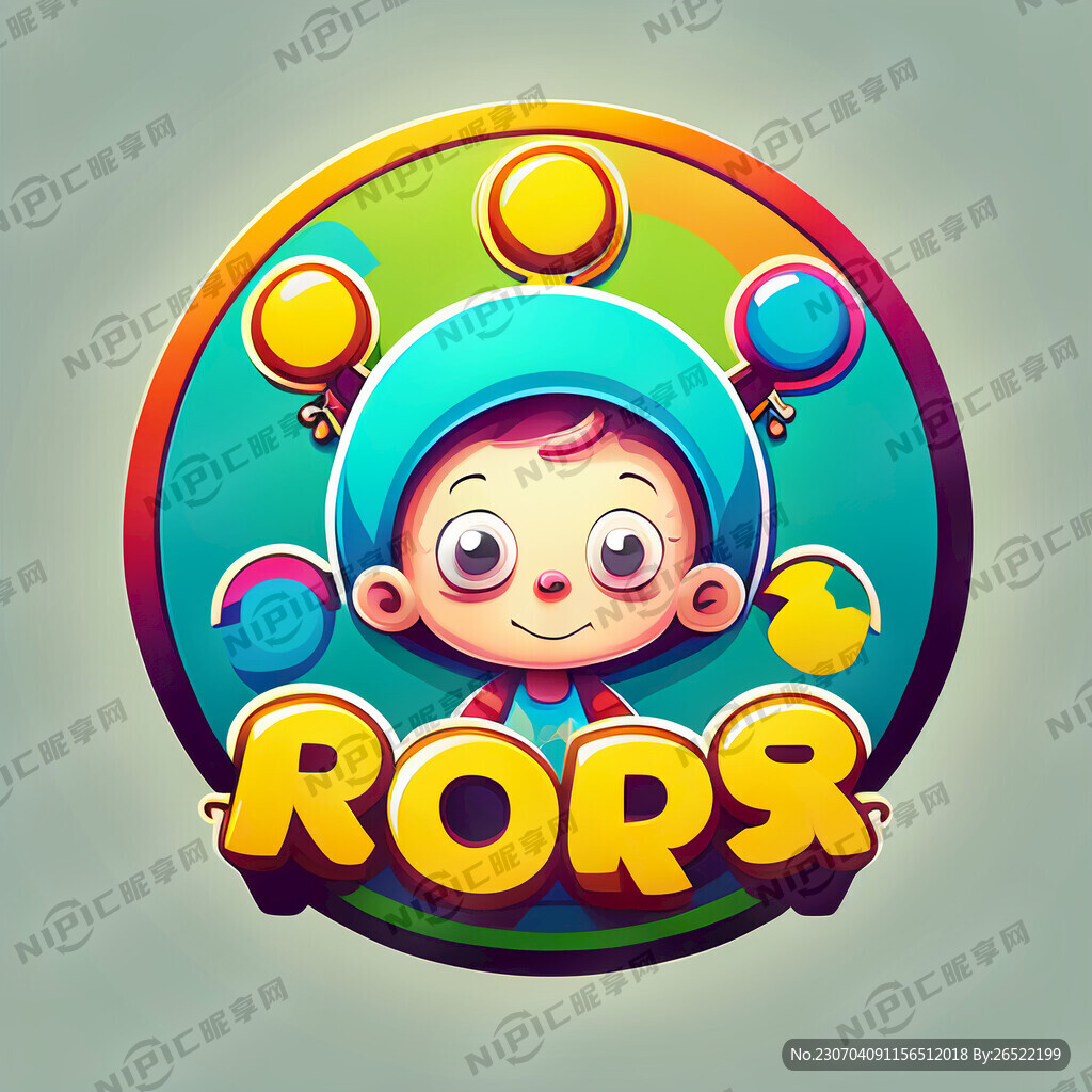 设计一个标志 儿童乐园 卡通