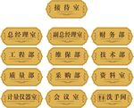 公司科室牌
