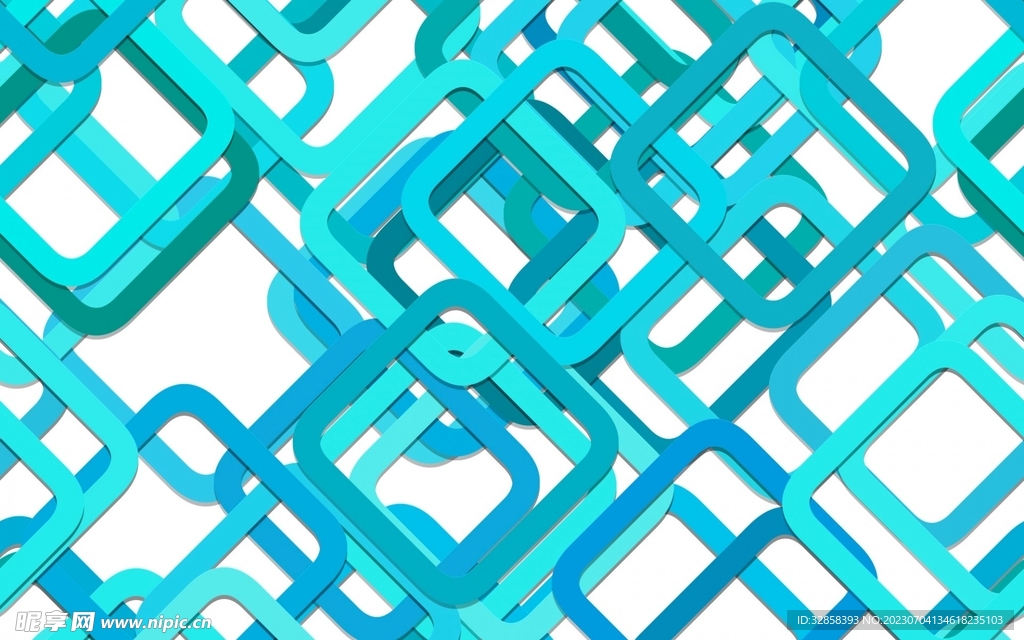 蓝色3d规则方块抽象层叠纹理