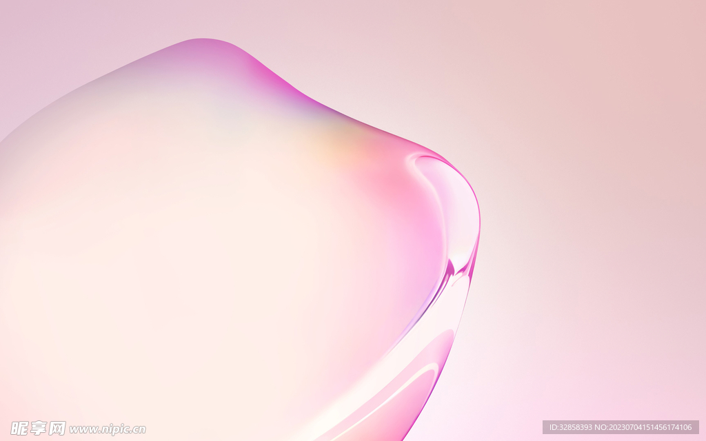 粉色3d渐变液体流体线条背景
