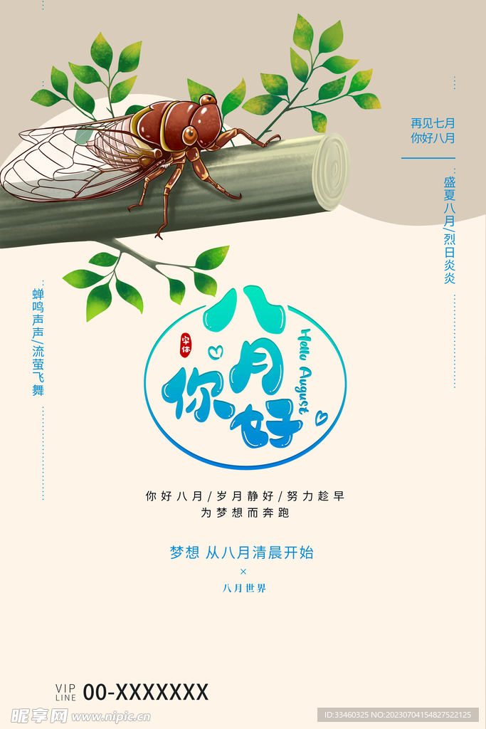 八月你好