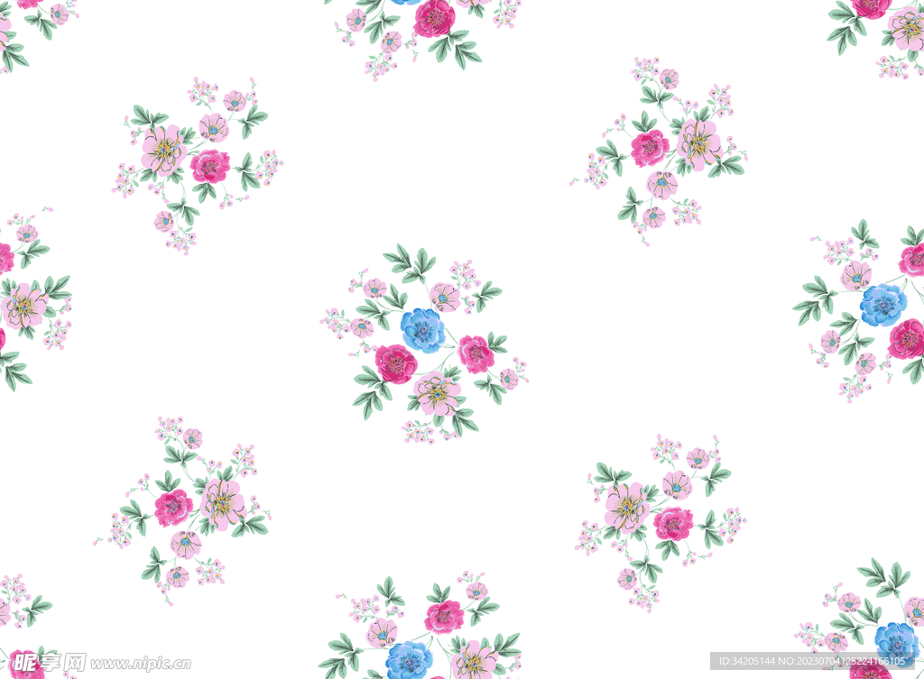 小碎花 手绘花
