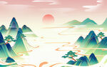 国潮山水画